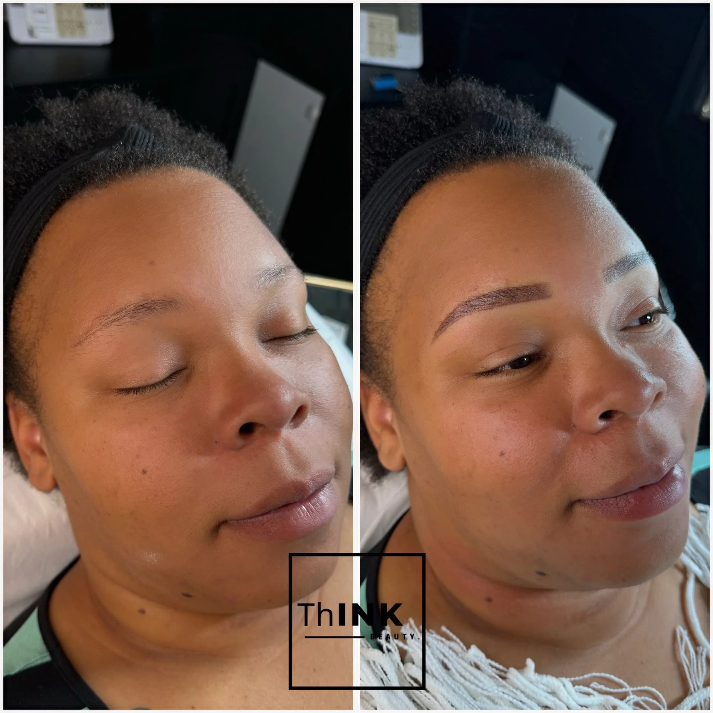 Healed permanent brows on a client