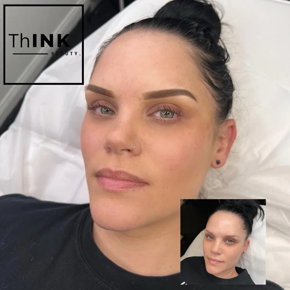 A brow shape rebuilt and balanced across both sides