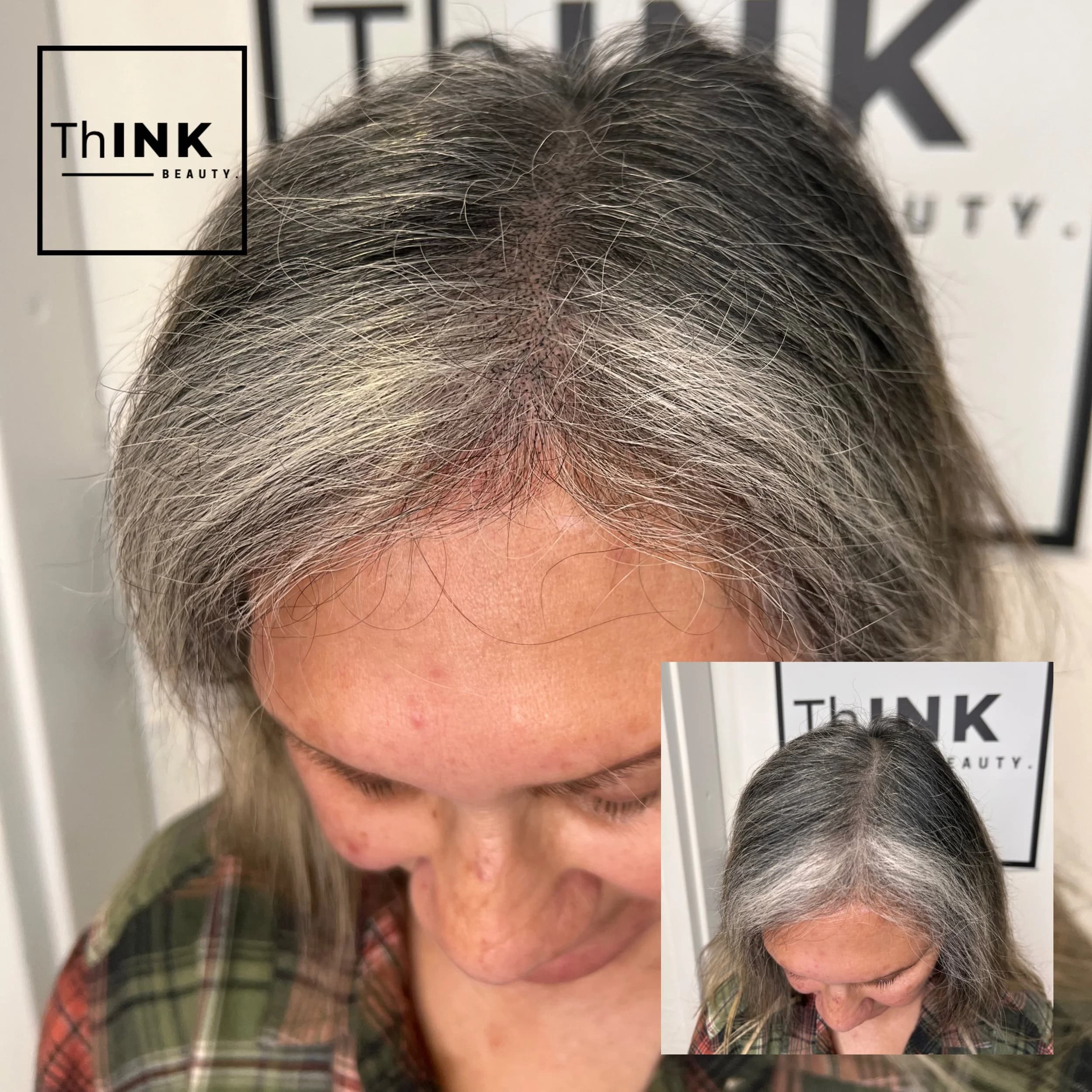 Density work filling a thinning part on a female client
