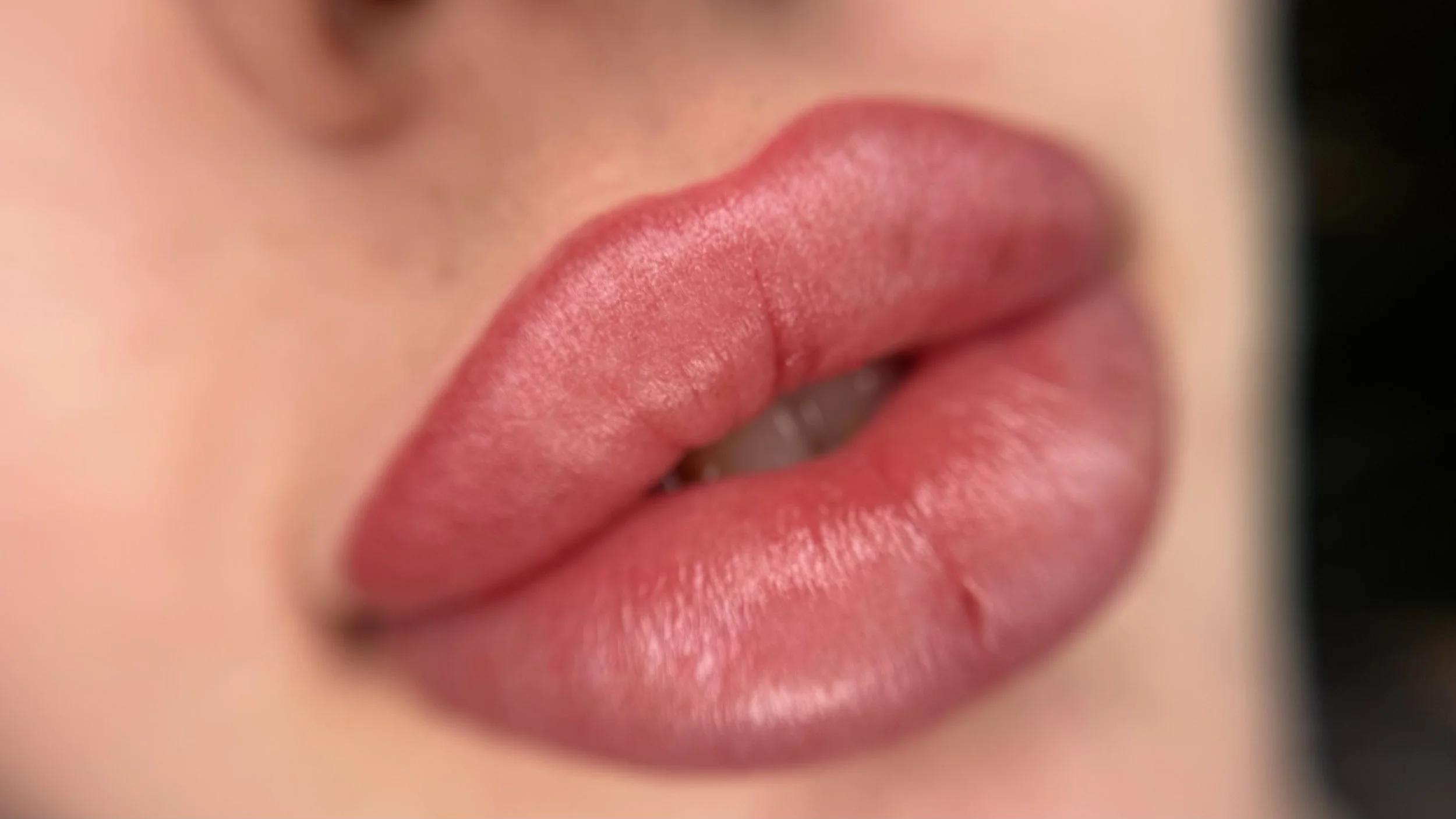 Healed lip blush result with a soft, natural, everyday tint